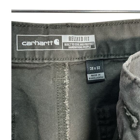 Carhartt Relaxed Fit Pants Men's Size 38x32 Color Grey Great Condition Work - Picture 3 of 5